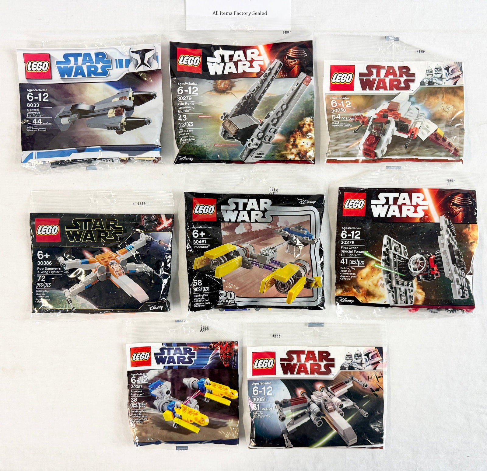 Group of (8) LEGO Star Wars Mini-Build Polybag Sets (1 of 2)