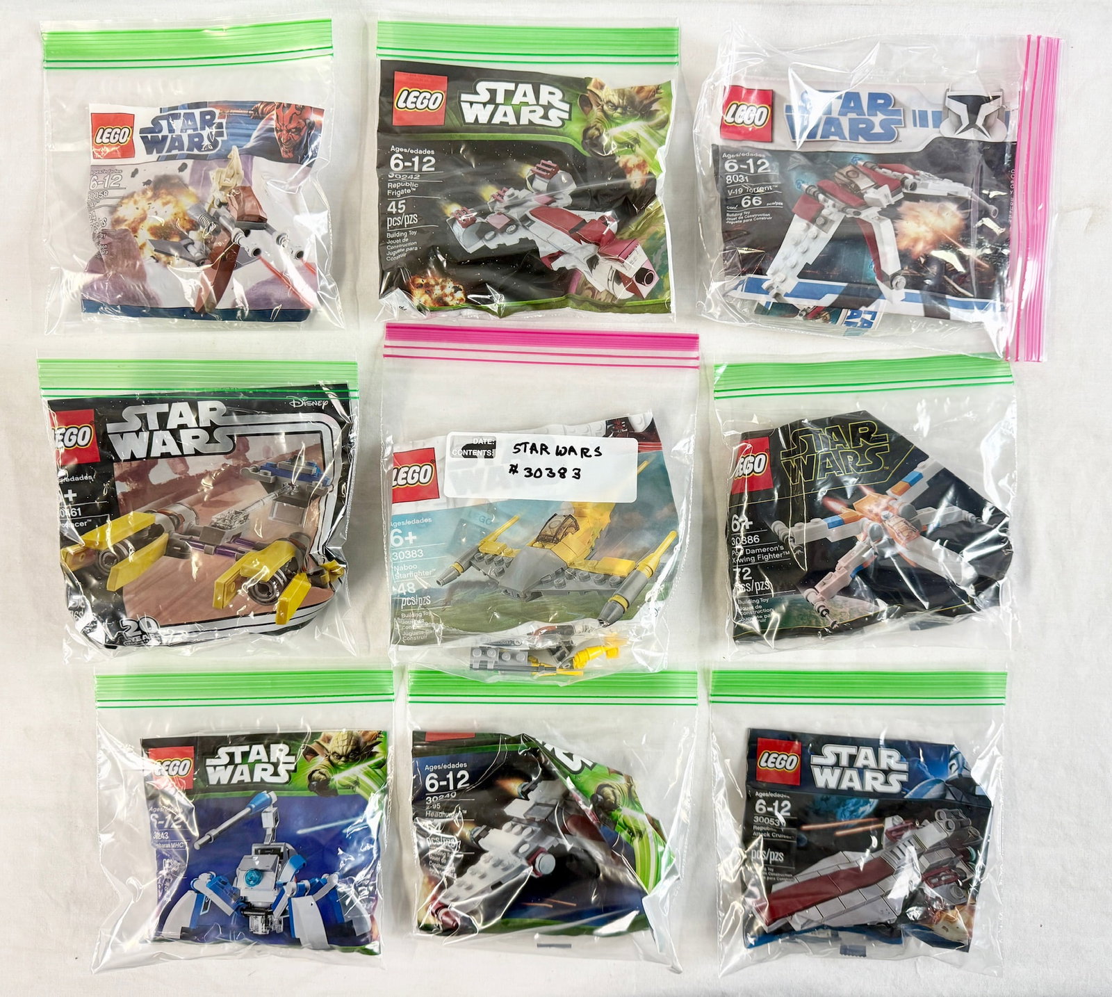 A Collection of Nine LEGO Star Wars Polybag Building Sets (1 of 2)