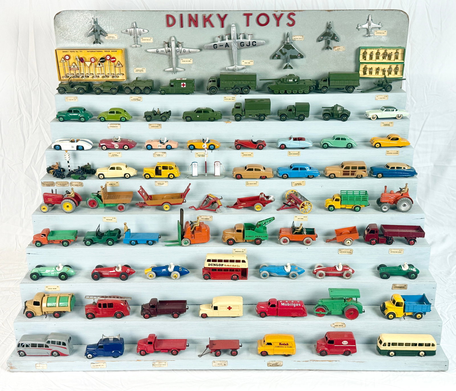 Vintage 1950s Dinky Toys on Tiered Display Store Display (1 of 2)