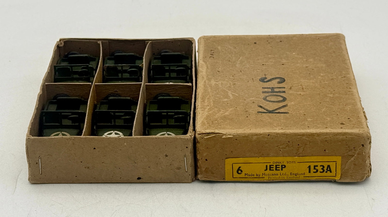 Dinky Toys No. 153A Military Jeeps in Original Trade Box (1 of 3)