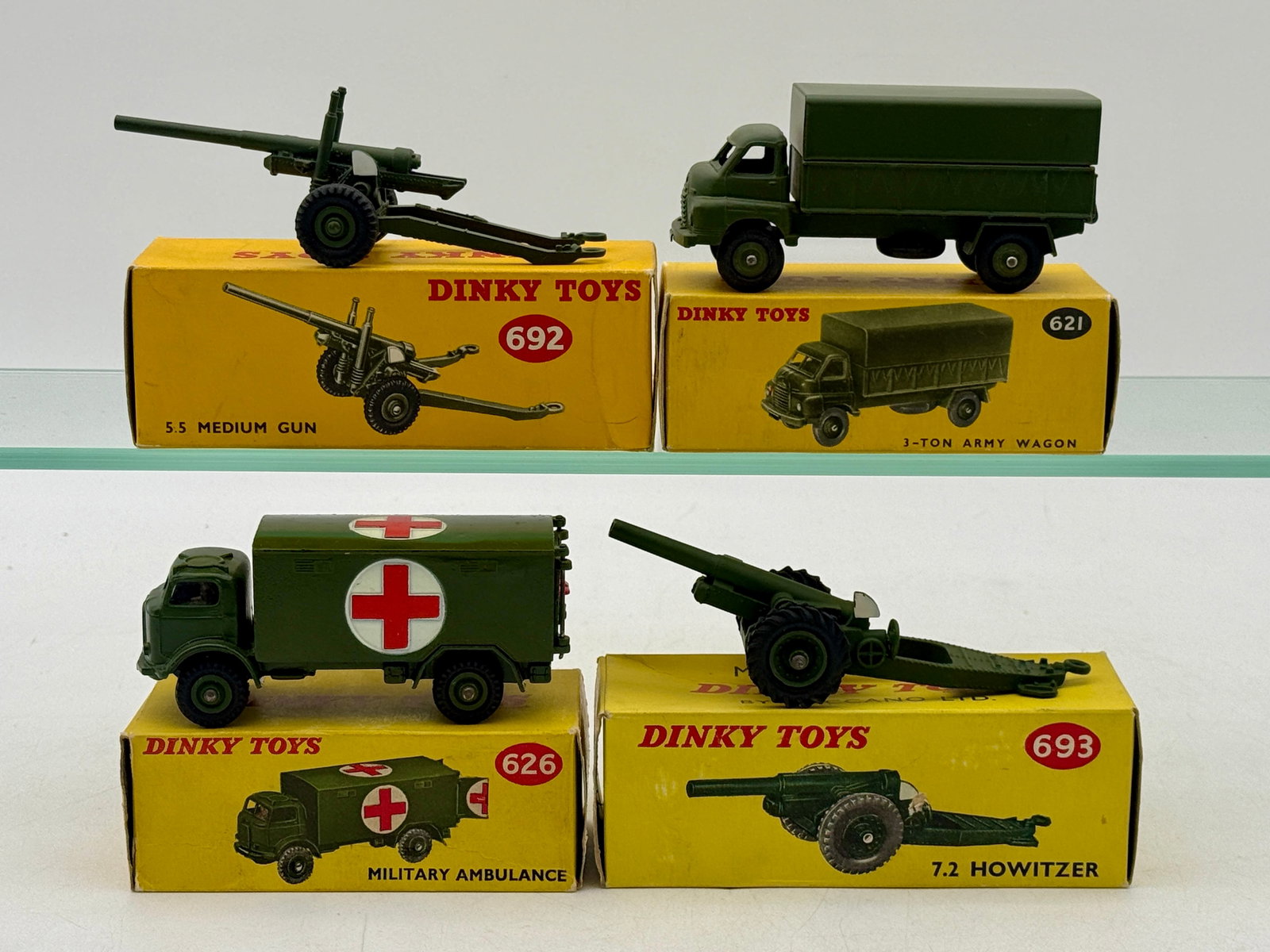 A Collection of Boxed Dinky Toys Die-Cast Military Vehicles (1 of 3)