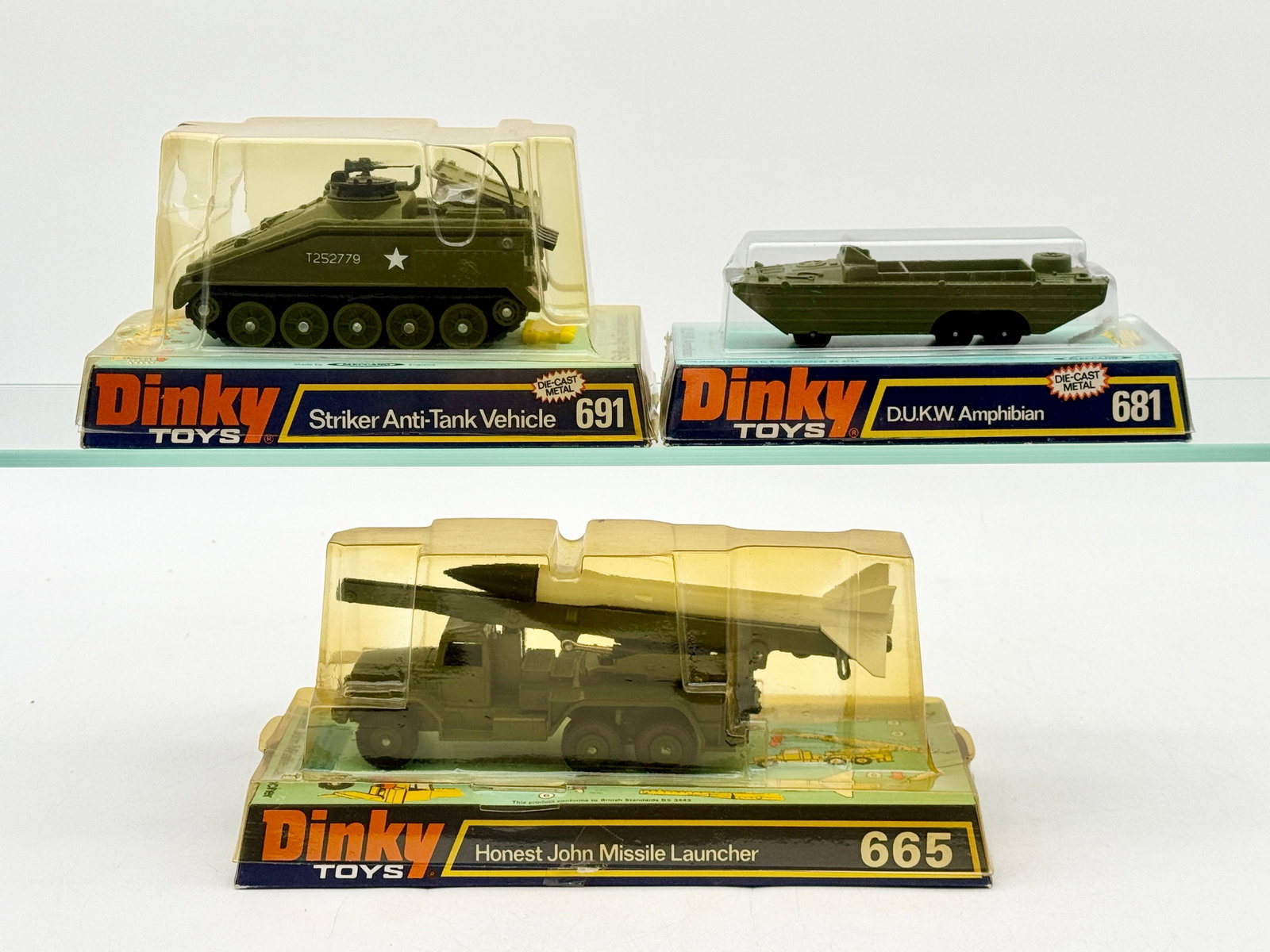 A Trio of Dinky Toys Die-Cast Military Vehicle Models (1 of 3)