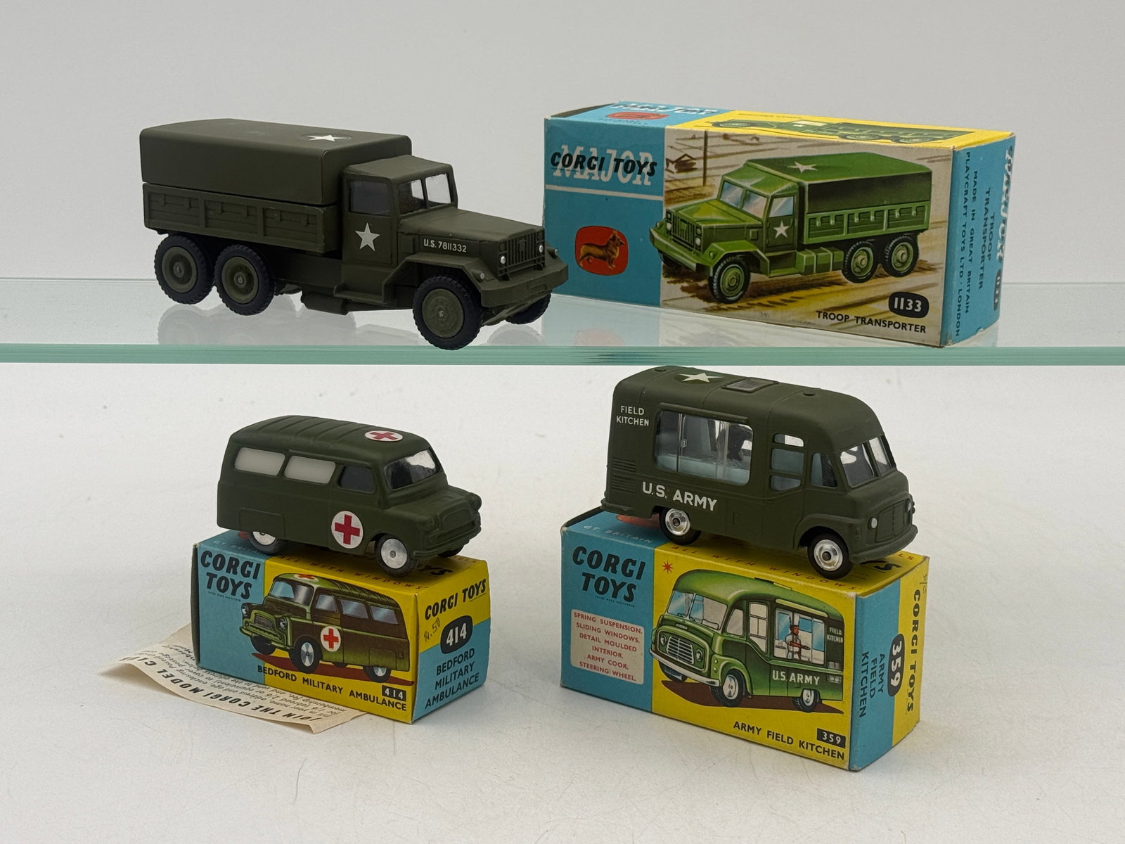 A Trio of Vintage Boxed Corgi Toys Military Vehicles (1 of 2)