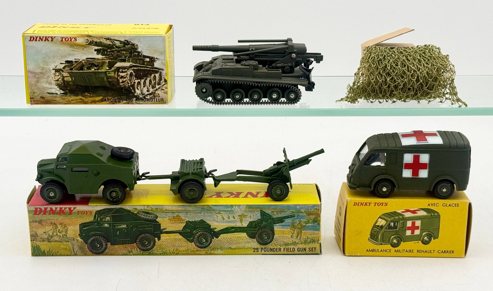 A Collection of Dinky Toys Die-Cast Military Vehicles and Boxes (1 of 3)