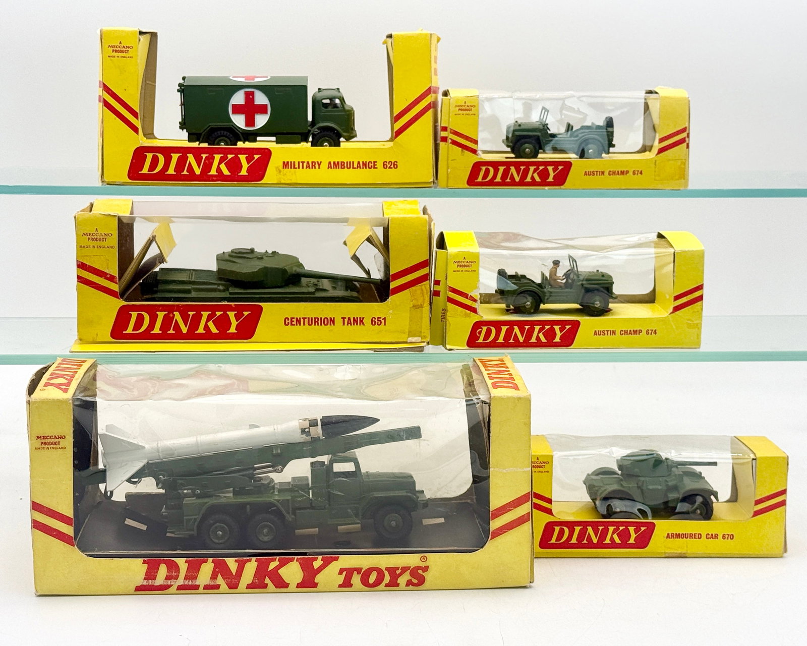 A Collection of Vintage Dinky Toys Die-Cast Military Vehicles (1 of 2)