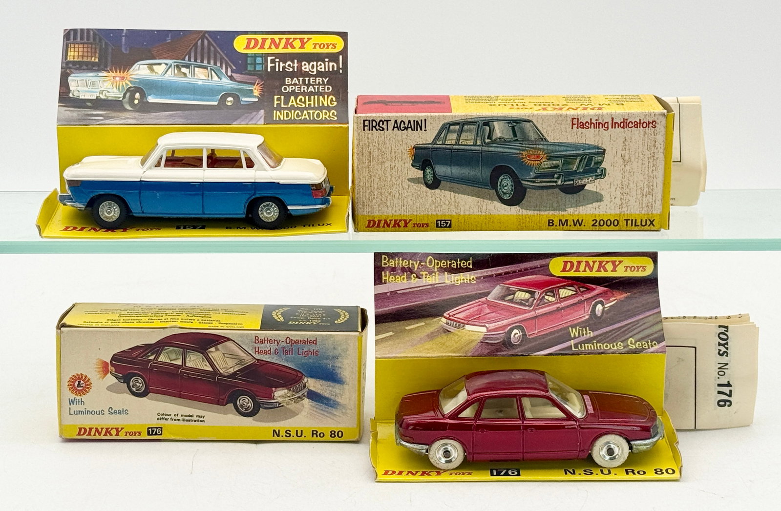 A Pair of Dinky Toys BMW and NSU Car Models (1 of 2)