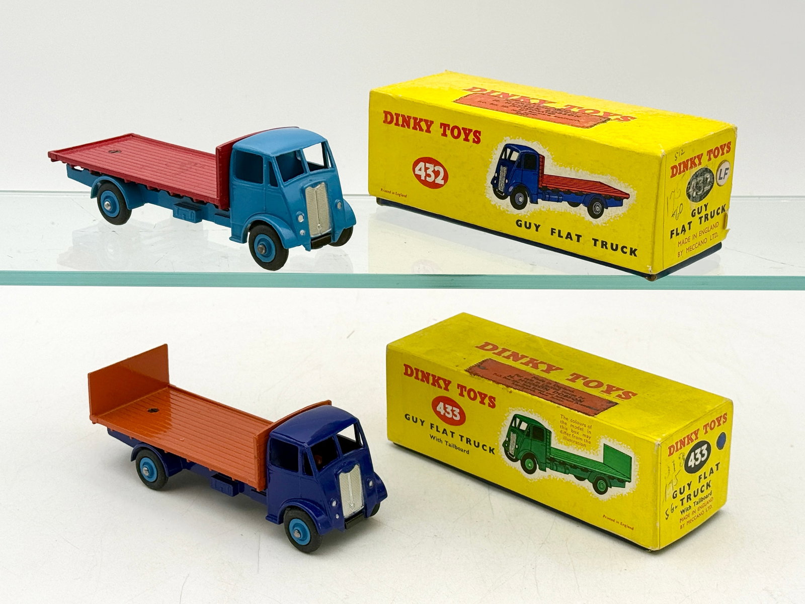 Two Dinky Toys Guy Flat Trucks No. 432 and 433 (1 of 3)