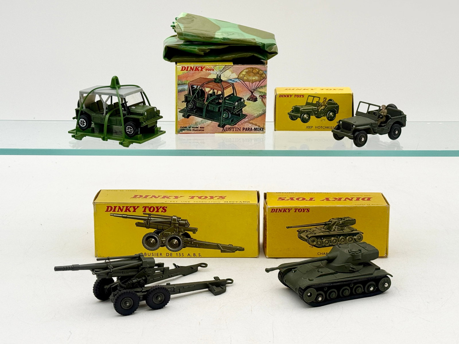 A Group of Vintage Dinky Toys Boxed Die-Cast Military Vehicles (1 of 2)