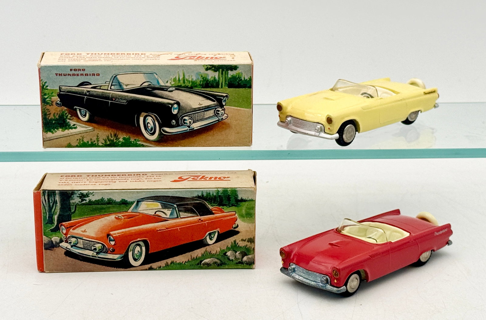 Two Tekno Die-Cast Ford Thunderbird No. 809 Models with Boxes (1 of 3)