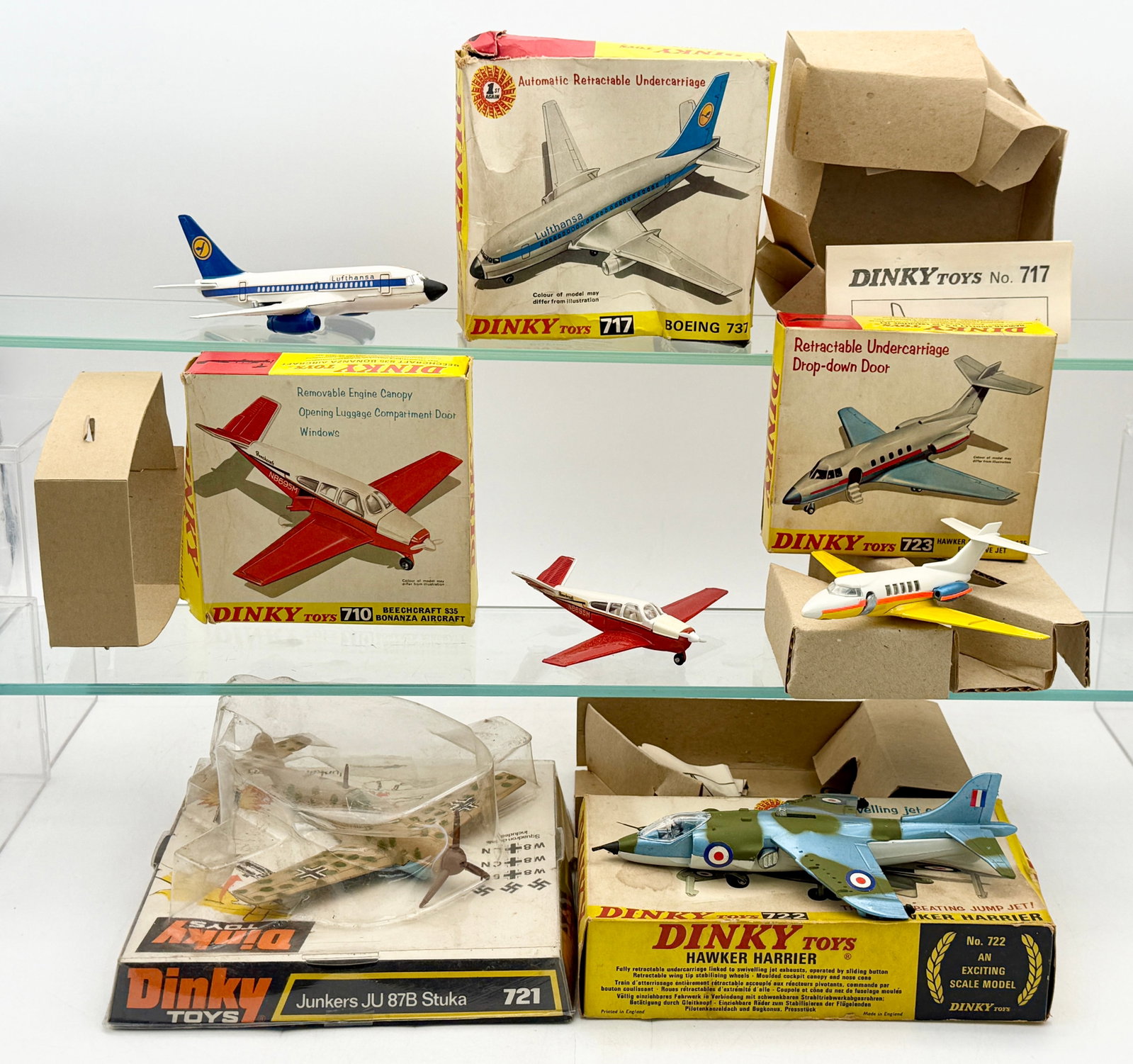 A Collection of Vintage Dinky Toys Die-Cast Model Aircraft (1 of 4)