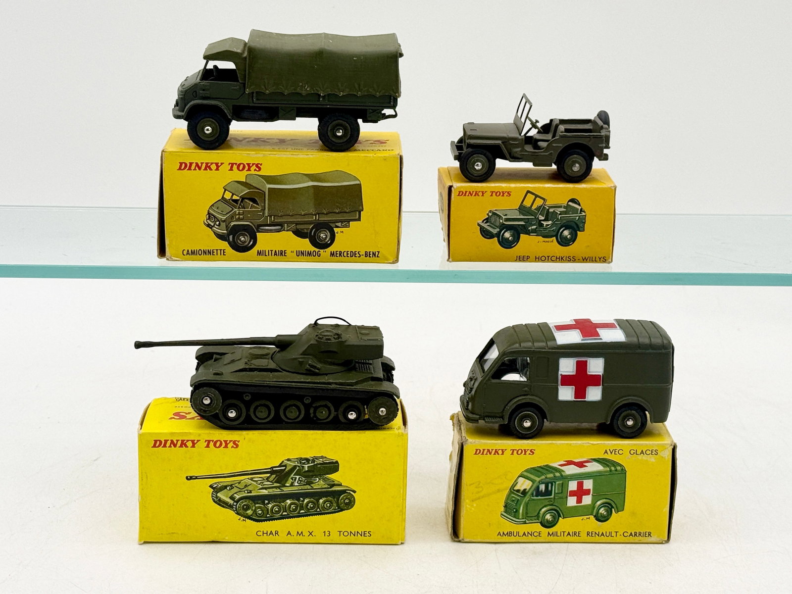 A Collection of Boxed French Dinky Toys Military Vehicles (1 of 3)
