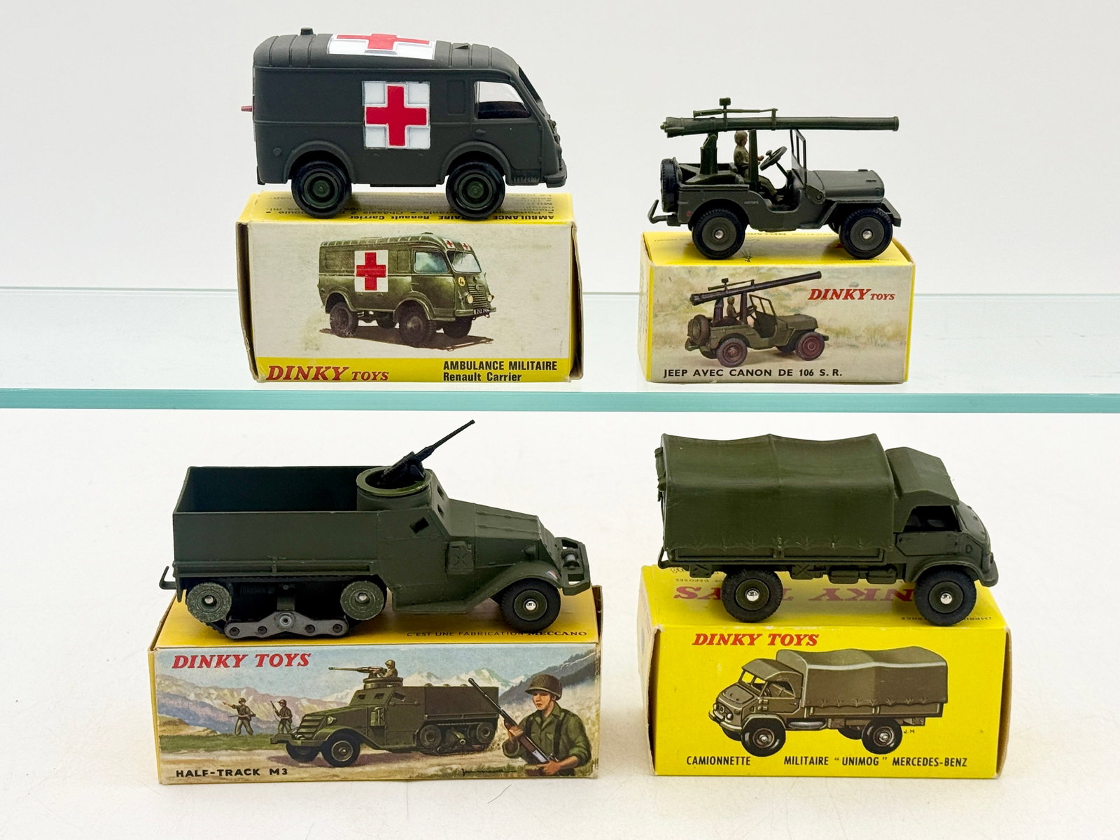 A Collection of French Dinky Toys Vintage Military Vehicles (1 of 4)