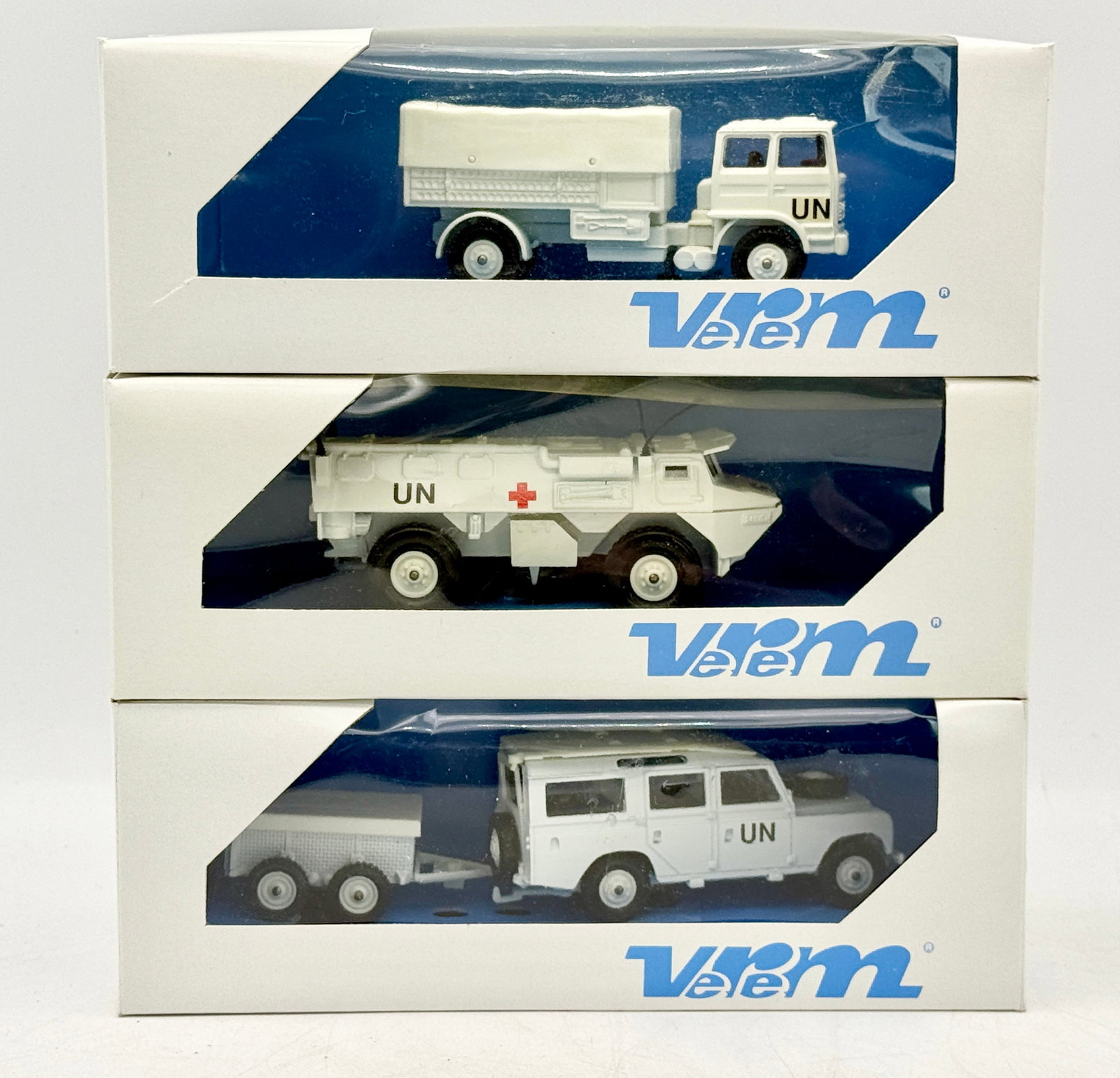 Trio of Verem Force de la Paix UN Die-cast Vehicles (1 of 2)