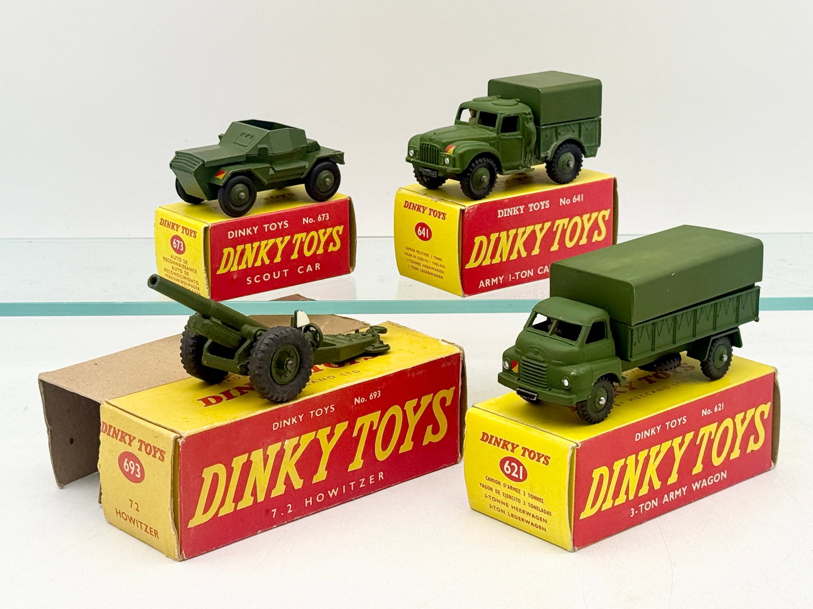 A Collection of Vintage Dinky Toys Die-Cast Military Vehicles (1 of 5)