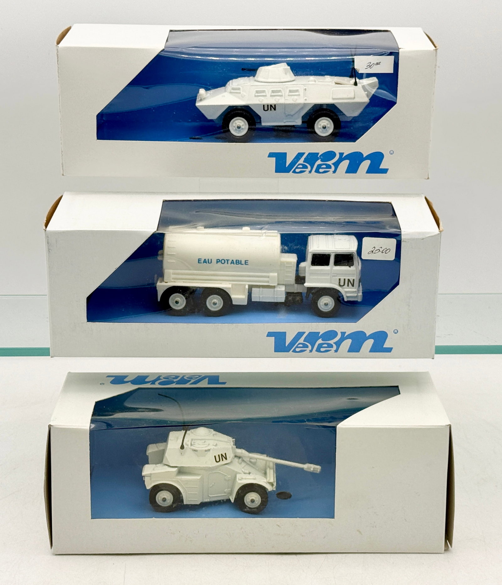 A Trio of Verem United Nations Die-Cast Military Vehicles (1 of 3)