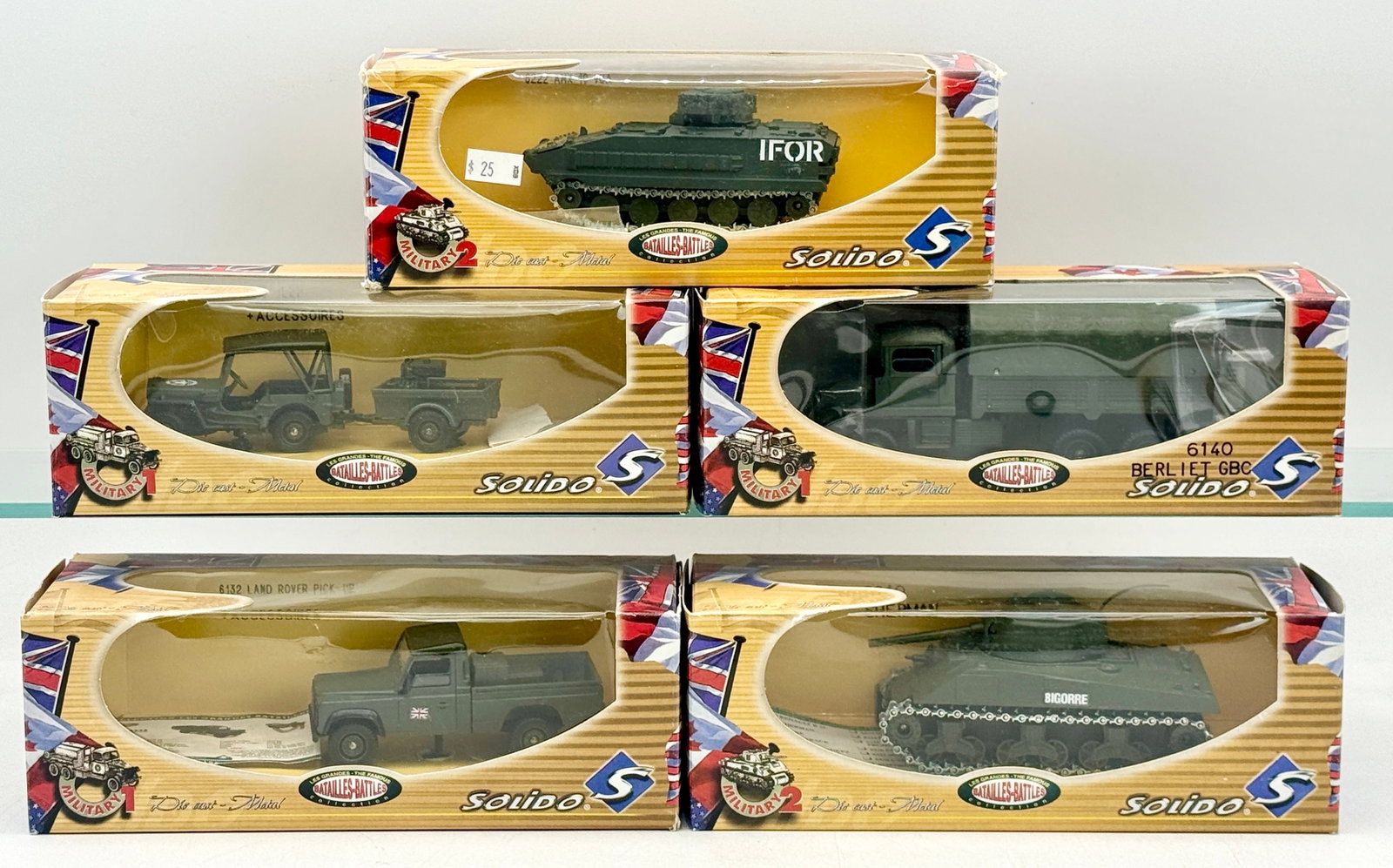 A Group of Solido Les Grandes Batailles Die-Cast Military Vehicles (1 of 3)