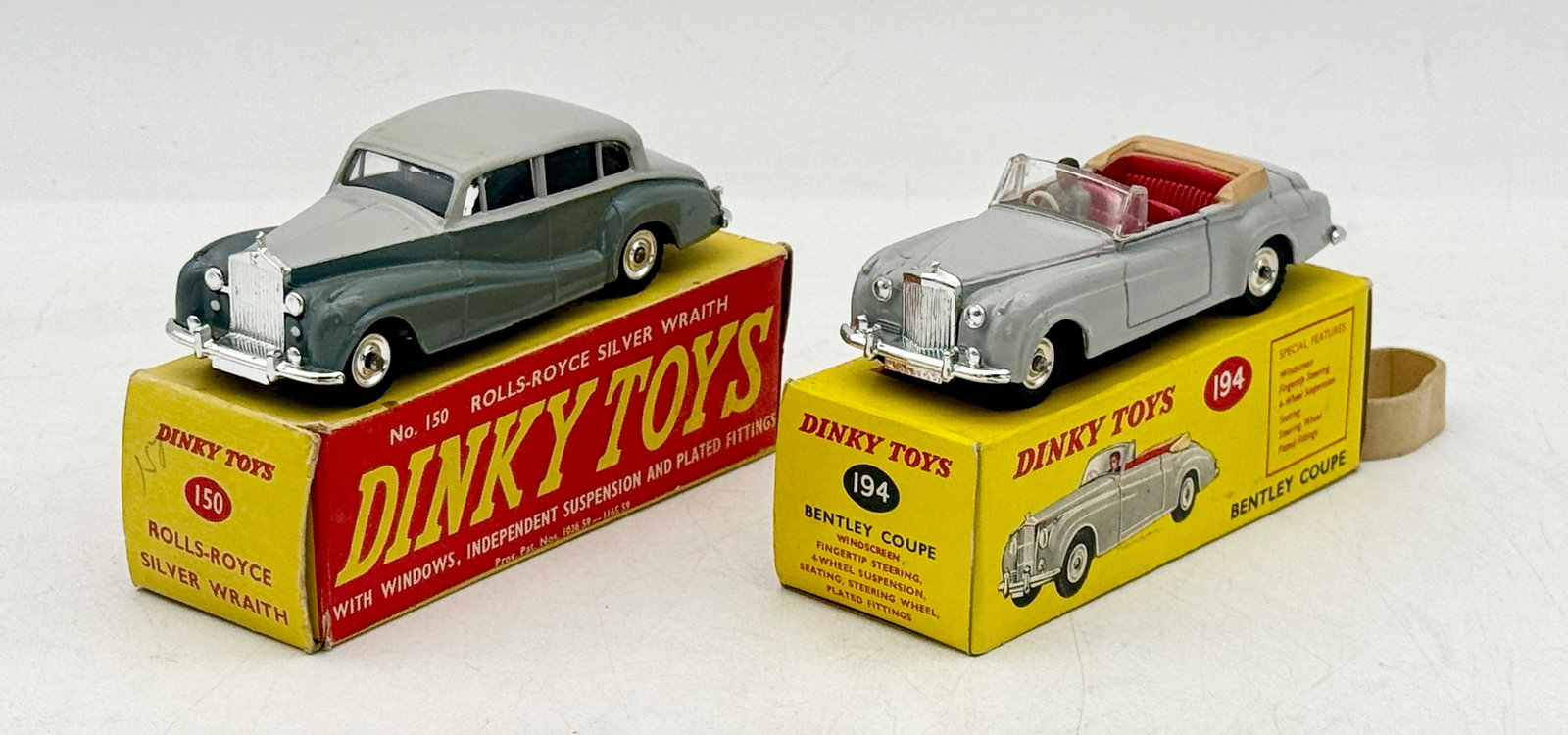 Dinky Toys No. 150 Rolls-Royce and No. 194 Bentley Coupe (1 of 4)