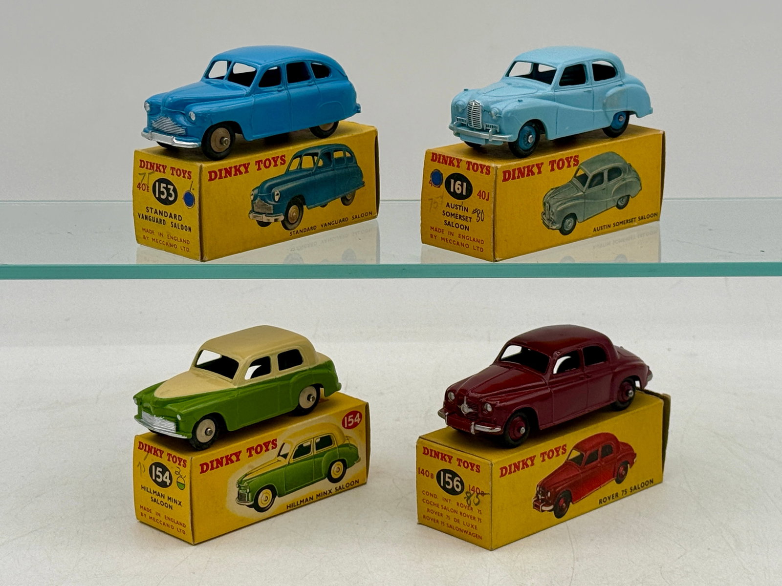 A Collection of Vintage Dinky Toys Saloon Model Cars (1 of 4)