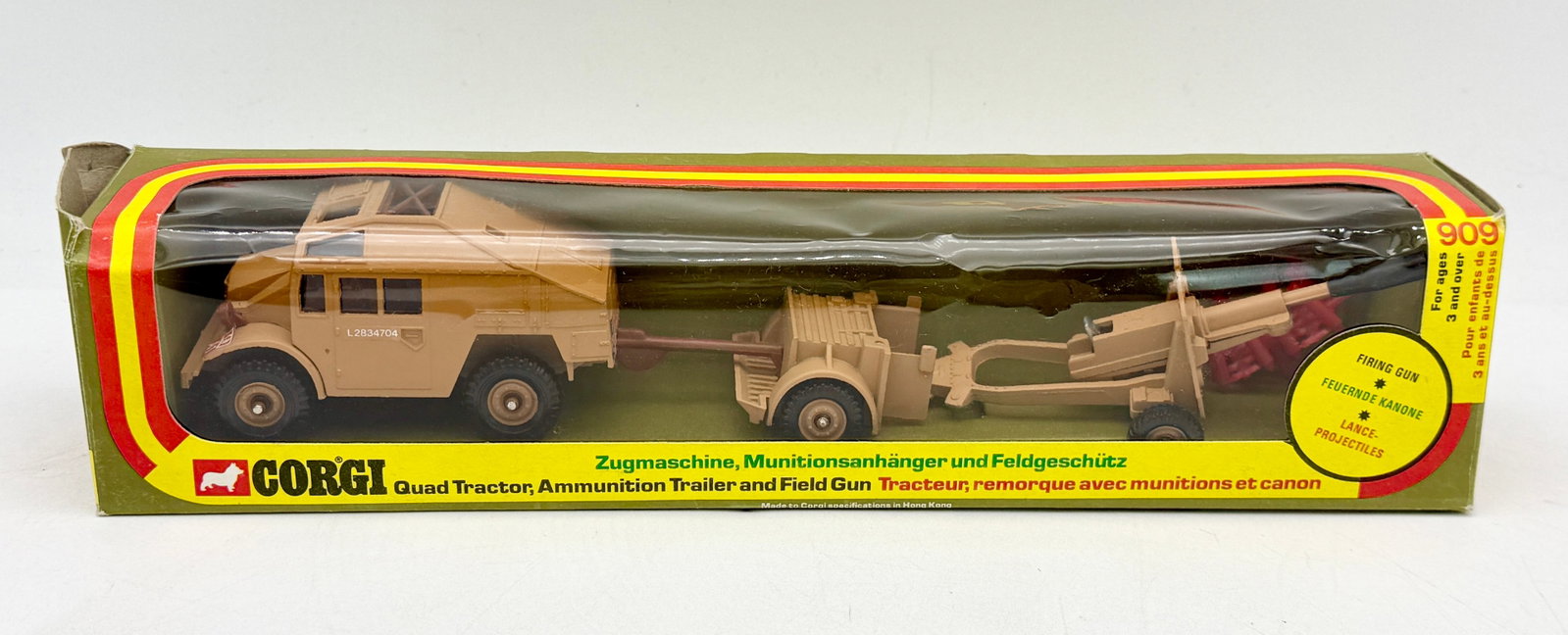 Corgi Toys 909 British 8th Army Quad Tractor Set in Box (1 of 3)