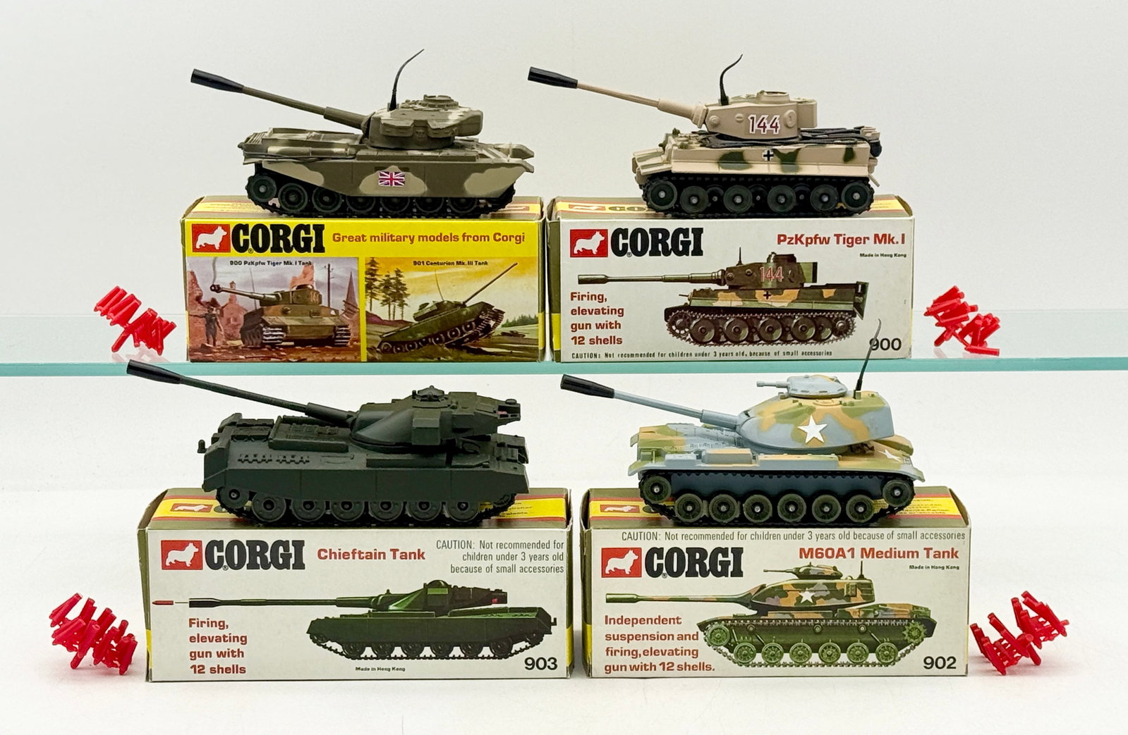 A Collection of Corgi Die-Cast Military Model Tanks (1 of 3)