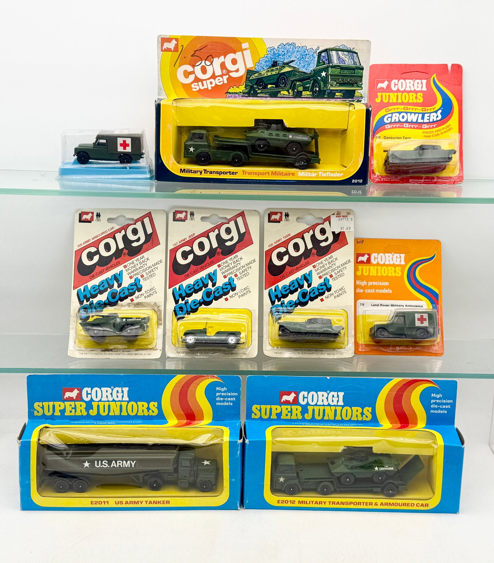 An Assortment of Vintage Corgi Die-Cast Military Toys Boxed (1 of 2)