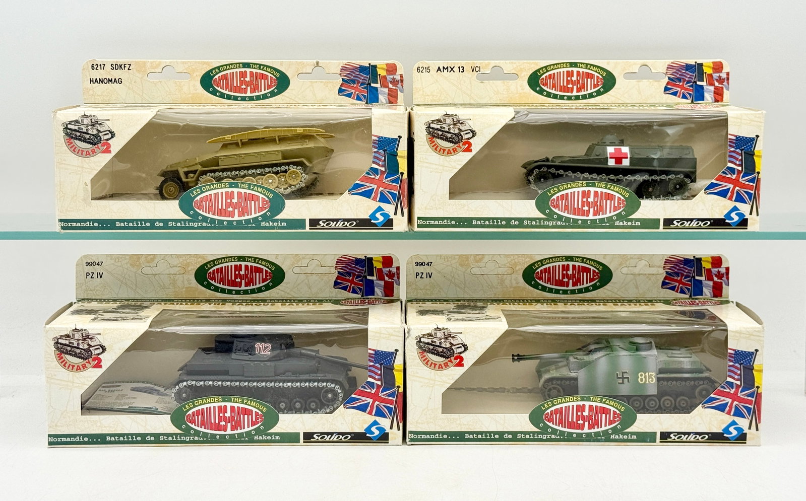A Group of Solido Famous Battles Series Die-Cast Military Vehicles (1 of 4)