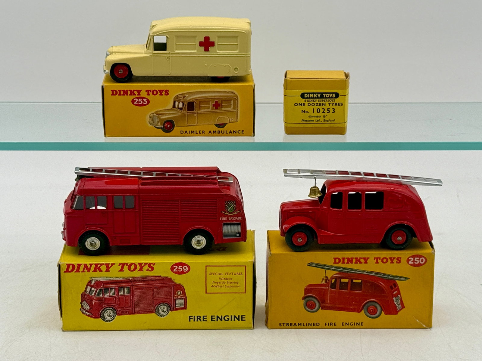 A Collection of Vintage Dinky Toys Fire and Rescue Vehicles (1 of 2)