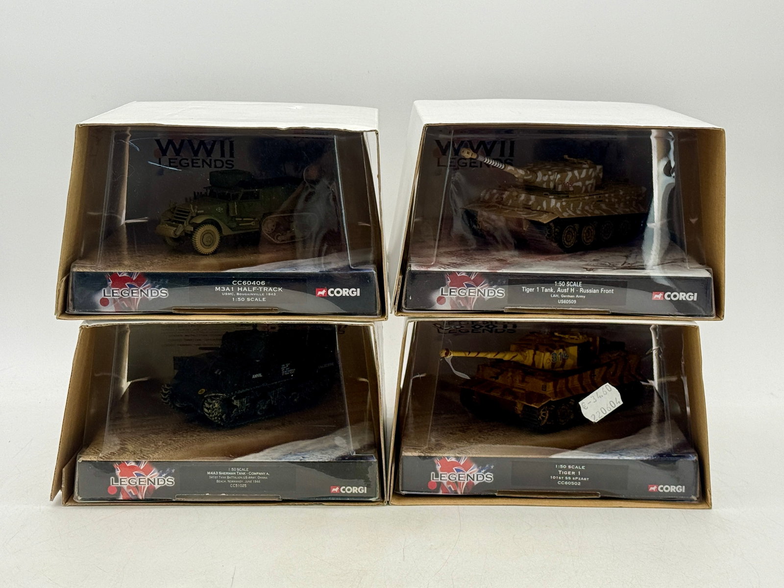 A Group of Corgi WWII Legends Die-Cast Military Vehicles (1 of 3)