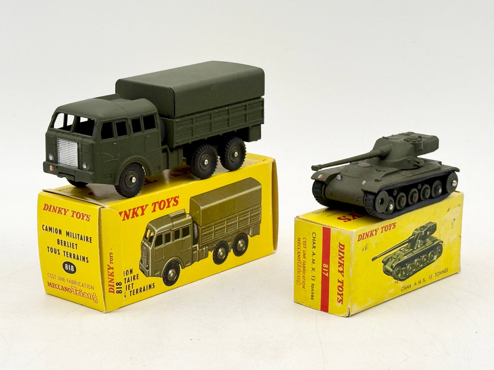 Two Vintage Dinky Toys Die-Cast Military Vehicles with Boxes (1 of 3)