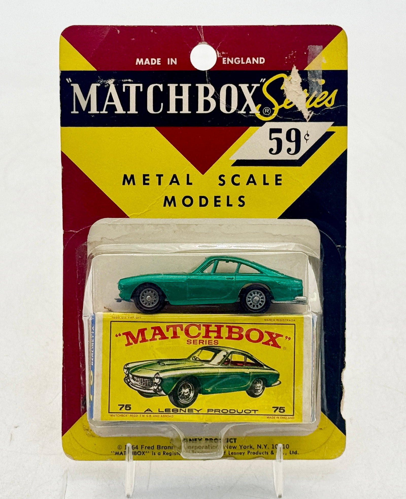 Matchbox Lesney No. 75B3 Ferrari 250/GT Berlinetta in Blister Pack (1 of 2)
