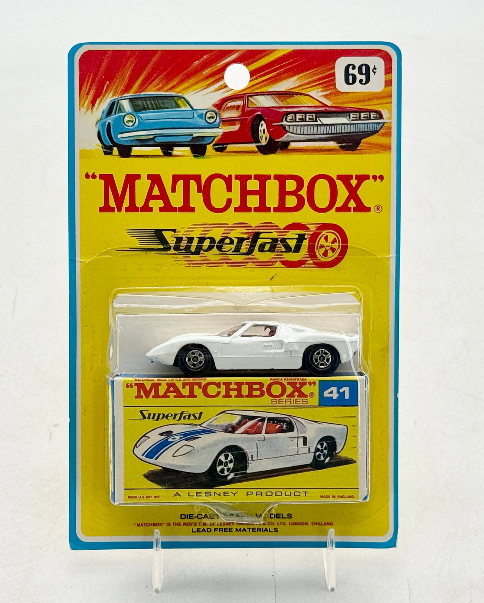 Matchbox Superfast No. 41A1 Ford GT in Original Blister Pack (1 of 2)