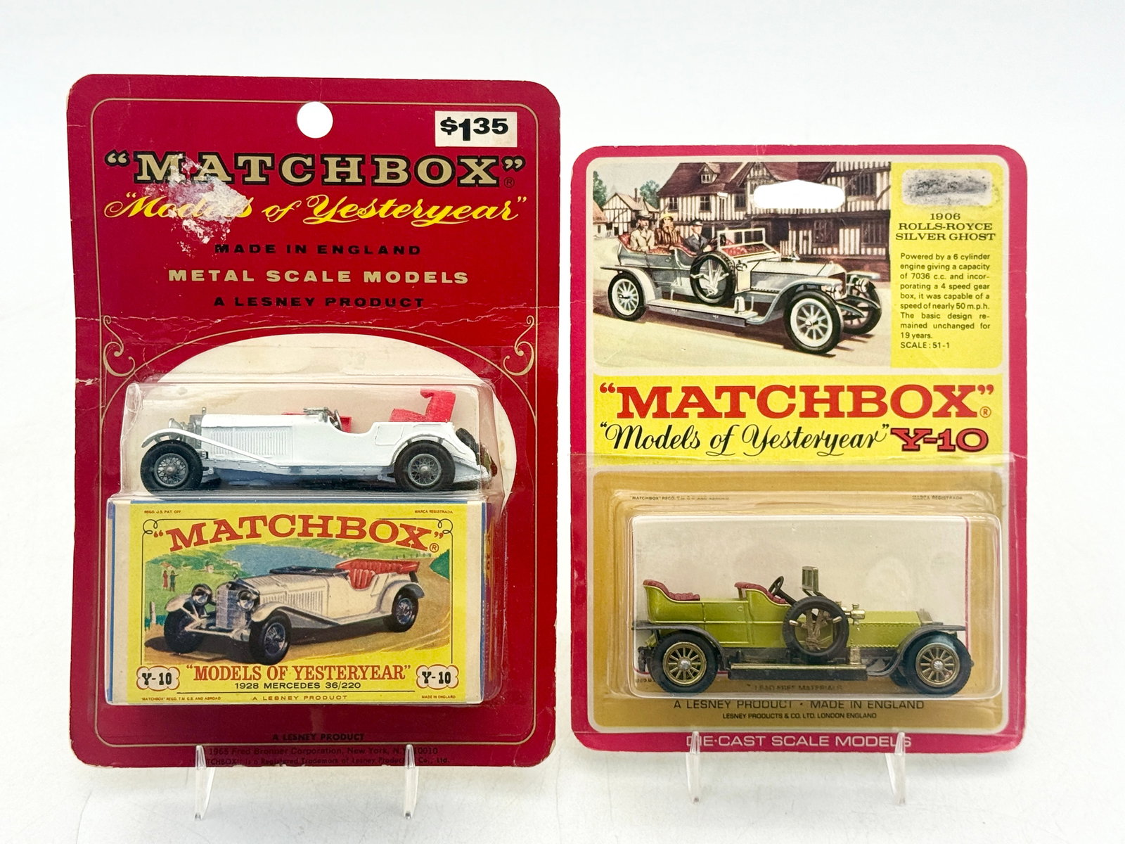 Two Matchbox Models of Yesteryear Die-Cast Scale Model Cars (1 of 2)