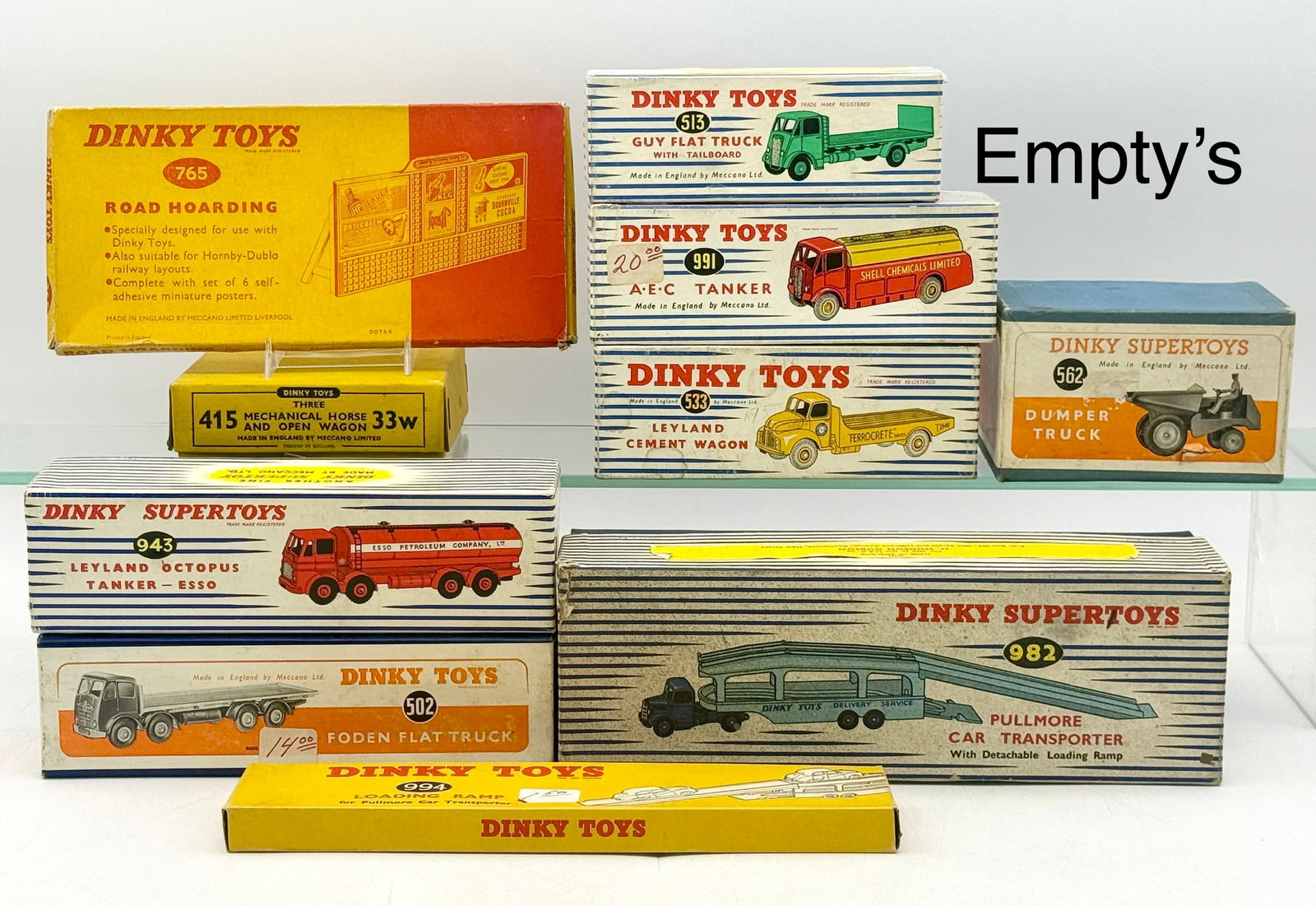 A Collection of Vintage Dinky Toys and Supertoys Empty Boxes (1 of 2)