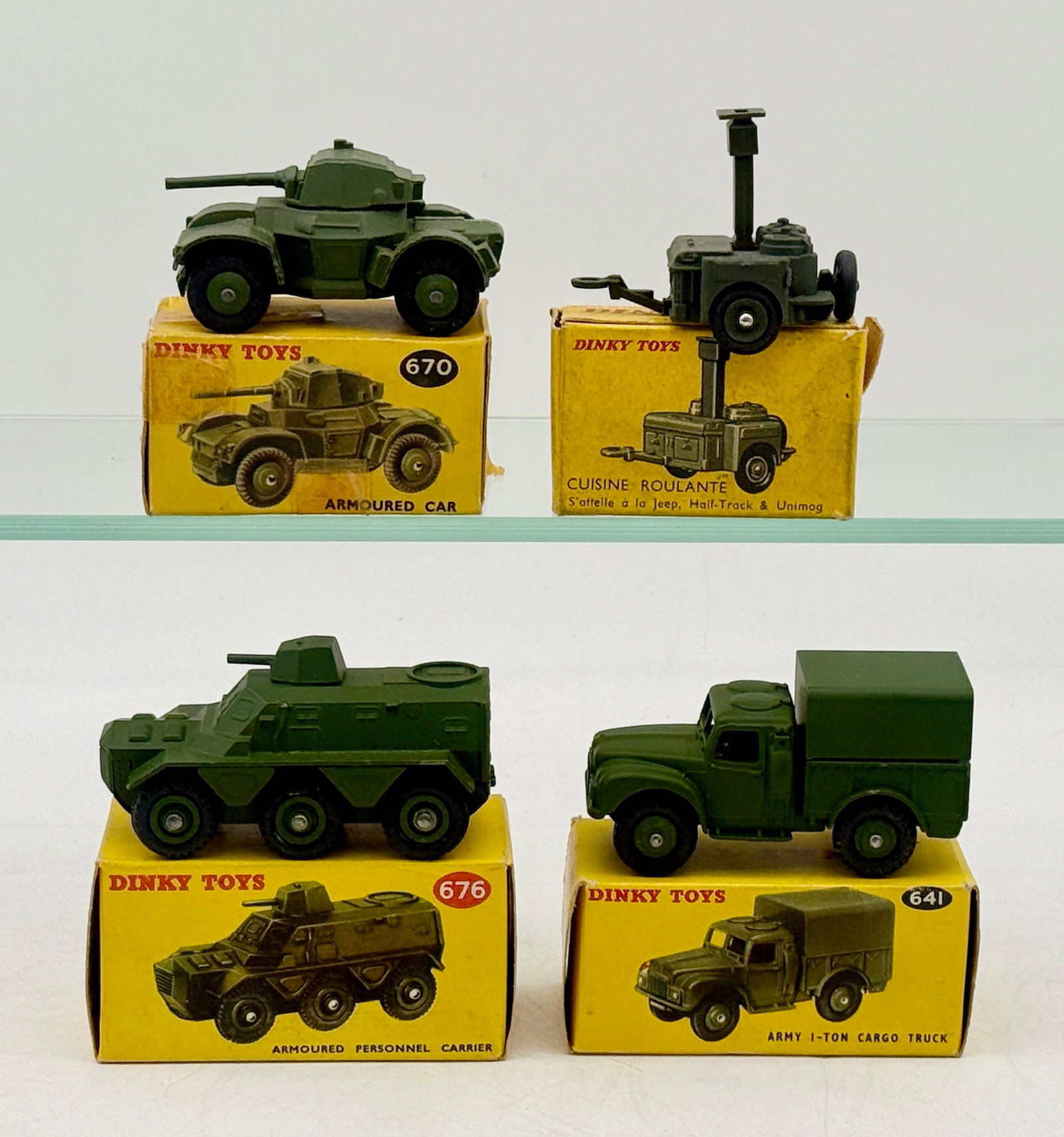 A Group of Dinky Toys Die-Cast Military Vehicles with Boxes (1 of 4)