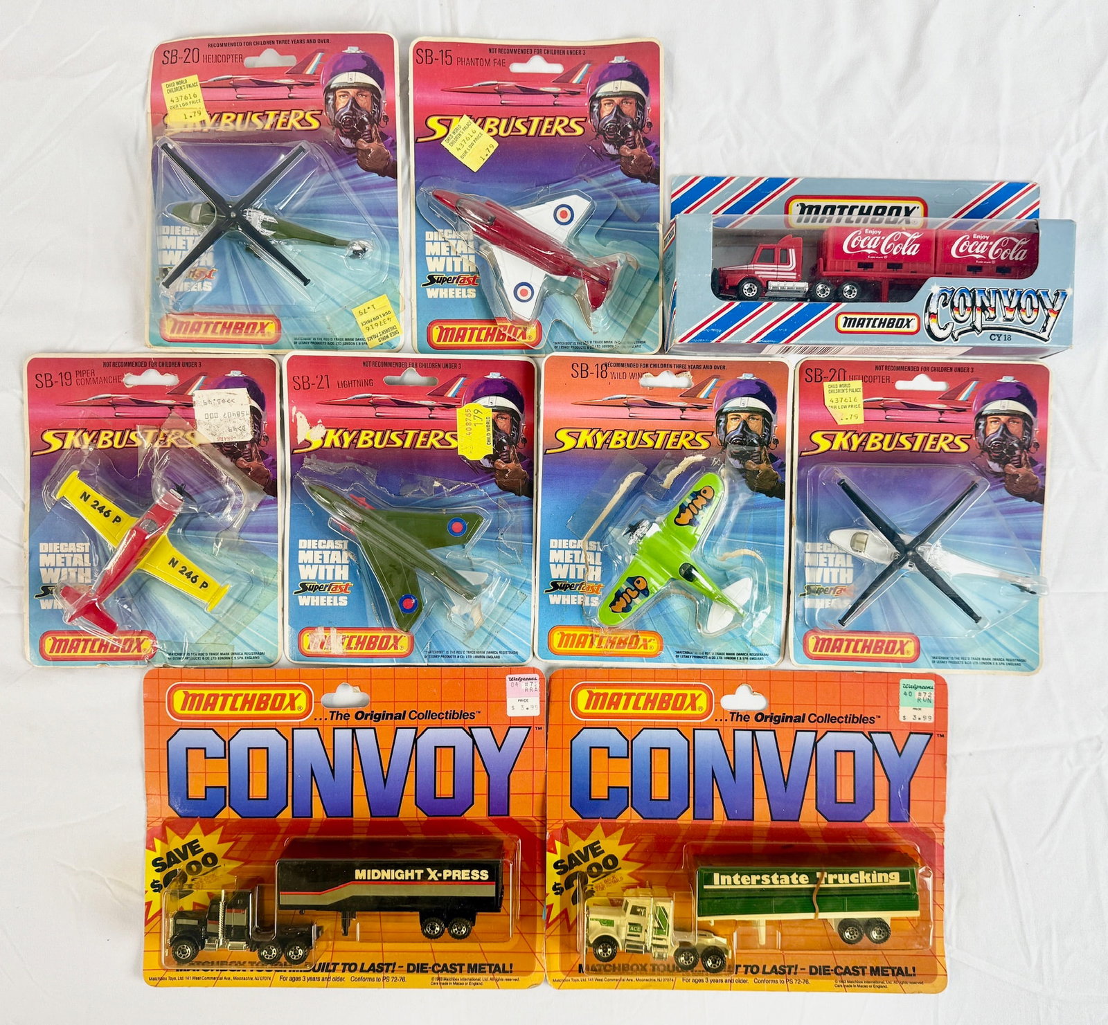 An Assortment of Vintage Matchbox Sky Busters and Convoy Die-Cast Vehicles (1 of 1)