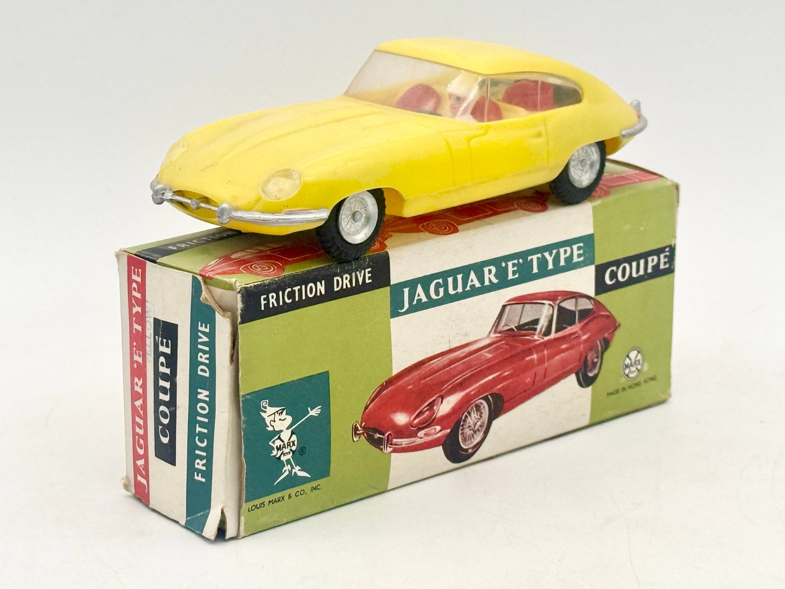 Louis Marx & Co. 1962 Jaguar E-Type coupe Friction Toy with Box (1 of 3)