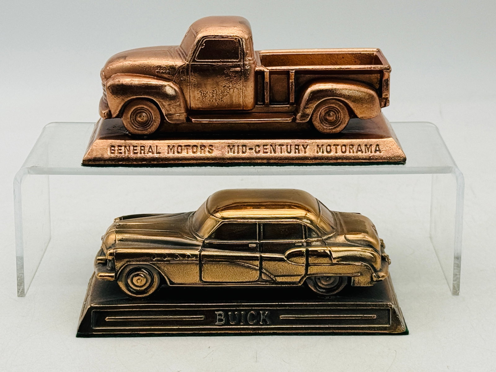 2 Vintage General Motors Bronze Metal Promotional Model Paperweights (1 of 7)