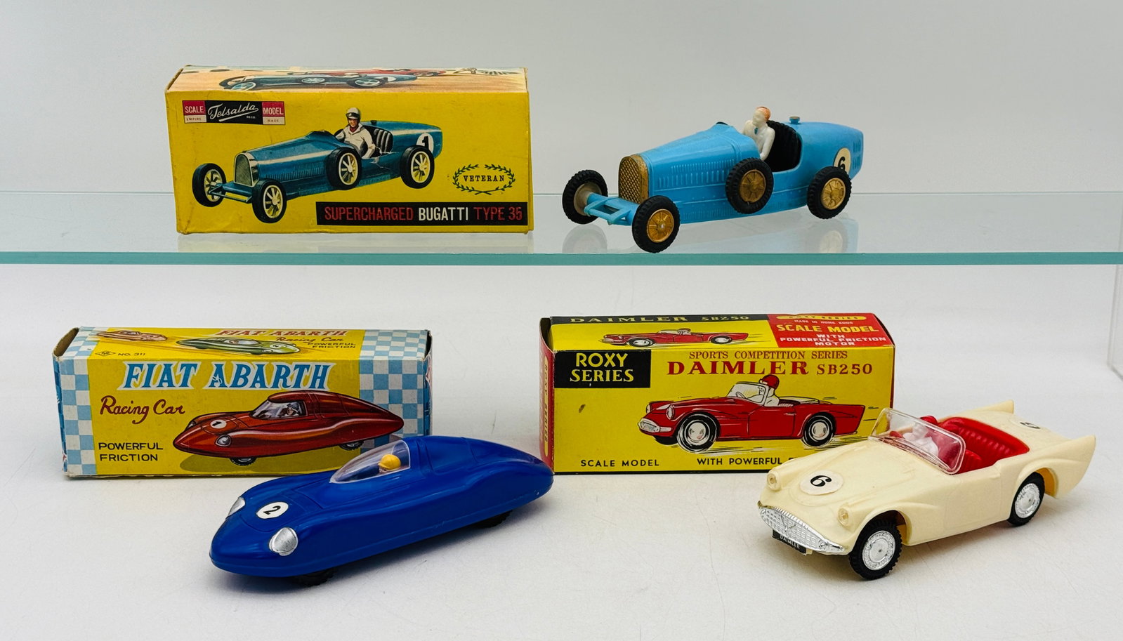 3 Vintage HK Friction Racing Cars with Boxes (1 of 3)
