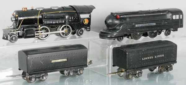 2 LIONEL LOCO & TENDER SETS: O ga, 1688 loco, 2689 tender, both restored, 259 loco, repainted, 2689TX tender, C5-7.