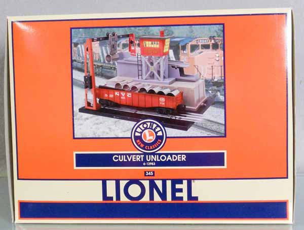 LIONEL 12983 345 CULVERT UNLOADER: O ga, orig box & insert, C9.