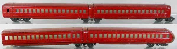 LIONEL RAIL CHIEF CARS: O ga, 792 Pullman, 793 obsv, belly pan restored, 793 obsv, 794 obsv, restored belly pan, missing 1 wheel set, C5-6.