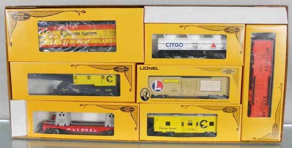 LIONEL 1070 CHESSIE ROYAL LTD TRAIN SET: O ga, 8061 diesel w/cars 9329, 9234, 9344, 9432, 9818, 9328, orig boxes & set box, top has minor wear, C9-10.