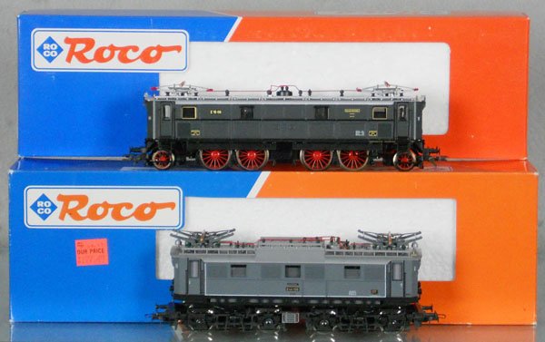2 ROCO GERMAN ELECTRIC LOCOS: HO ga, 2-rail, 63620 DRG E1606, digital chip ready, 43410 DR BR44.5, orig boxes & inserts, C9-10.