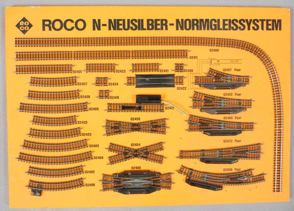 ROCO TRACK DISPLAY: N ga, 20 1/2" by 14", wood, C9.