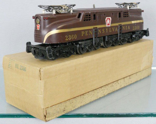 LIONEL 2360 PRR GG1: O ga, minor wear to nose decals, orig box & insert, C8.