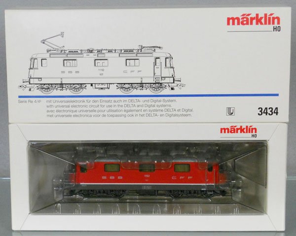 MARKLIN 3434 SWISS ELECTRIC LOCO: HO ga, digital, orig box & insert, C9.