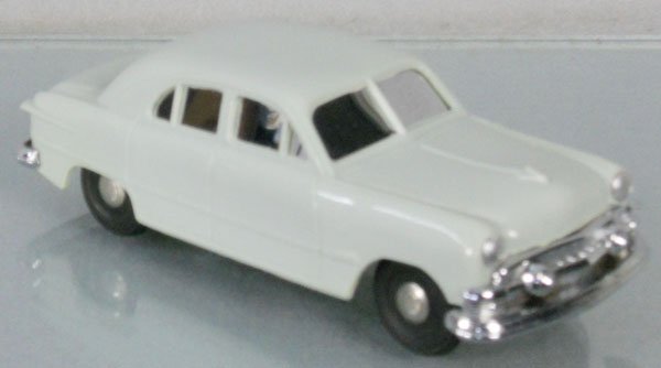 AMT 1951 FORD PROMO: plastic, custom gray, windup working, minor body warp, C8.