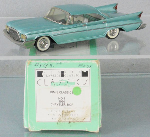 KIM'S CLASSICS 1960 CHRYSLER 300F: white metal, orig box minor wear, C9.