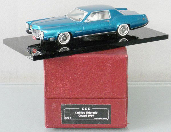 CCC 1969 CADILLAC ELDORADO COUPE: resin, on plastic base, orig box, C9.