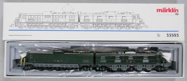 MARKLIN 33593 SWISS ELECTRIC LOCO: HO ga, AE 8/14, orig box & insert, C9.